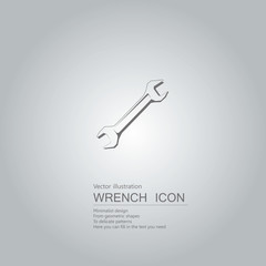 Vector drawn wrench icon. The background is a gray gradient.