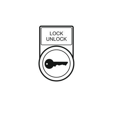 Button "Lovk/Unlock" [schwarz-wei&szlig;]