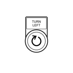 Button "Turn left" [schwarz-weiß]