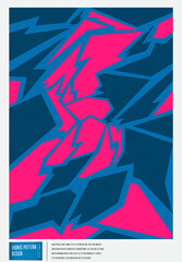 Abstract background for fabric pattern, Cover template design.  Fabric textile pattern for soccer jersey, football kit, or sport uniform.  Vector Illustration. 