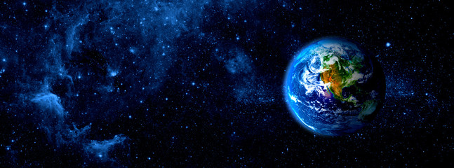 Fototapeta na wymiar View of the earth from the moon. 