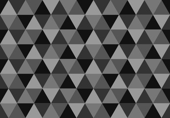Gray triangular seamless pattern.Low poly geometric background. Gray shades. Print design for textile, posters,flyers,T-shirts,wallpapers.Mosaic template made of triangles.Vector illustration