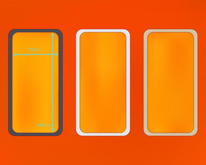 Mesh, orange red colored phone backgrounds kit.