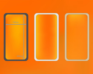 Mesh, yellow colored phone backgrounds kit.