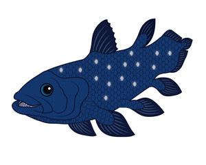 シーラカンス 深海魚 キャラクター イラスト クリップアート