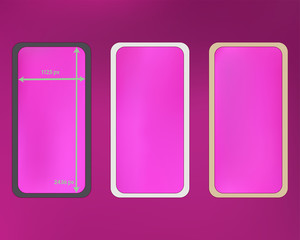 Mesh, magenta colored phone backgrounds kit.