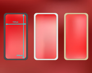 Mesh, coral colored phone backgrounds kit.