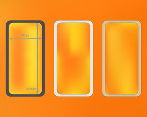 Mesh, yellow colored phone backgrounds kit.