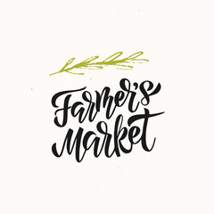 Farmers Market brush lettering