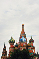 Fototapeta na wymiar Saint Basil's Cathedral (Cathedral of Vasily the Blessed) on Red Square in Moscow, Russia 