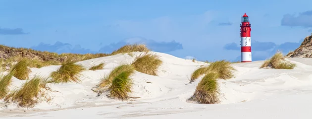 Foto op Plexiglas Vuurtoren in de duinen, Amrum Island, Noord-Friesland © Jürgen Fälchle