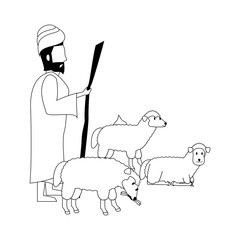 merry christmas nativity christian cartoon in black and white