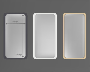 Mesh, gray colored phone backgrounds kit.