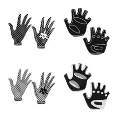 Fototapeta premium Vector design of silhouette and safety icon. Set of silhouette and comfort vector icon for stock.