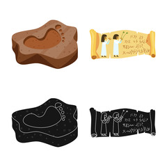 Vector design of story and items icon. Set of story and attributes stock vector illustration.