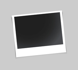 Vector Photo frame mockup design. Photo frame isolated on transparent background. Vector illustration.