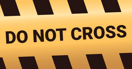Do not cross sign background alarm with police line. Caution lines isolated. Warning tapes. Danger sign.