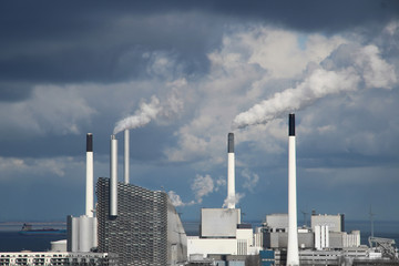 Power plant in the city