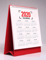Simple desk calendar 2020