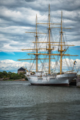 Fototapeta na wymiar Karlskrona Naval Museum Tallship Portrait
