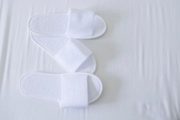 hotel white slipper bed background