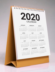 Simple desk calendar 2020