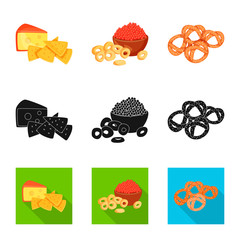 Vector illustration of taste and seasonin logo. Collection of taste and organic vector icon for stock.