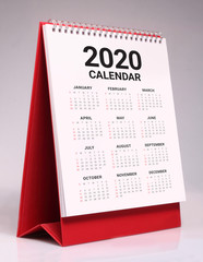 Simple desk calendar 2020