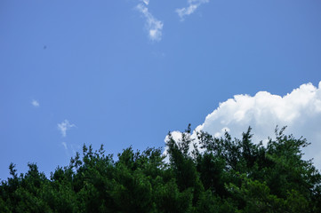 clear blue sky clouds background