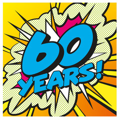 Carte anniversaire Pop Art 60 ans
