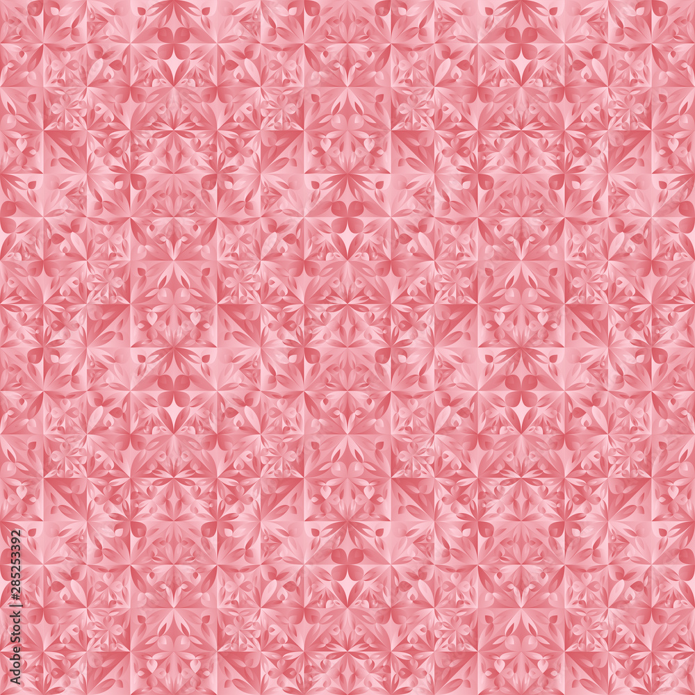 Poster polygonal geometrical floral triangle pattern background - color abstract gradient vector design