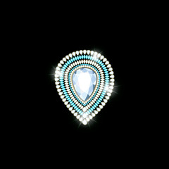 Brooch pendant with precious stones