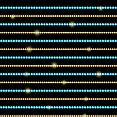 Obraz premium Seamless pattern of multi-colored diamonds on a black background.