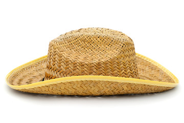 Man's Straw Hat, Isoated on White