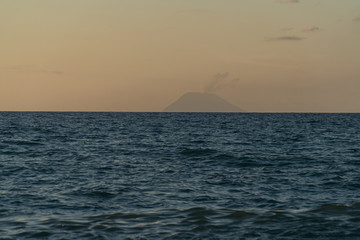 Rodia Beach in Messina - View of the Aeolian islands in Messina