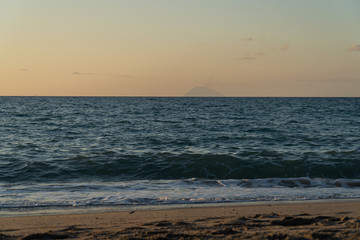 Rodia Beach in Messina - View of the Aeolian islands in Messina