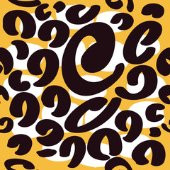 Orange leopard pattern design. Seamless Leopard print pattern design, vector illustration background. Fur animal skin design illustration for  fashion, textile, print