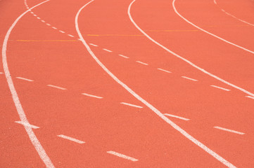 Athletics track and curve lines.