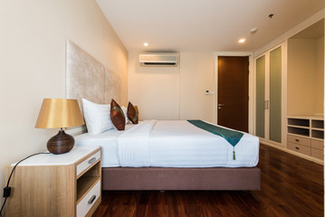 luxury studio apartment with a free layout in a loft style