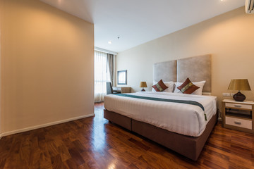 luxury studio apartment with a free layout in a loft style