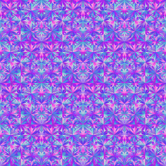 Floral mosaic pattern background - seamless colorful abstract vector design