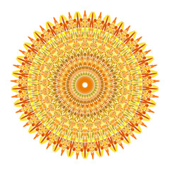 Floral mandala - abstract circular vector graphic design