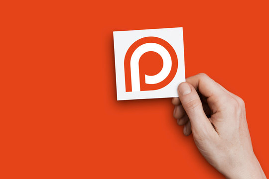LONDON, UK - October 30th 2018: Hand holding Patreon logo. Patreon is an online membership service