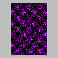 Purple abstract geometric rounded square pattern background brochure template - vector design