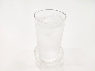 Cold water on a white background  