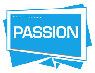 Passion Blue Squares Triangles Text 