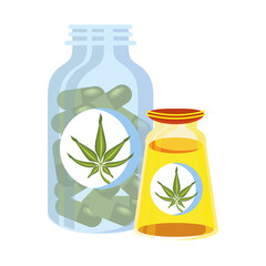 cannabis martihuana sativa hemp cartoon