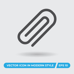 Paper clip vector icon, simple sign for web site and mobile app.