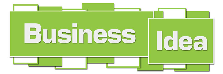 Business Idea Green White Horizontal Squares Boxes 