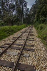 Obraz premium Railroad, nature and rocks